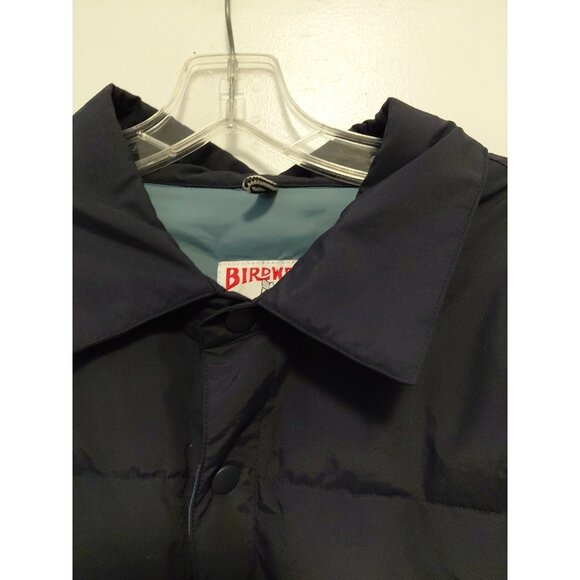 Birdwell Beach Britches Jacket Mens Nylon Full Zip Puffer Navy Blue Stripe XL - Picture 4 of 10